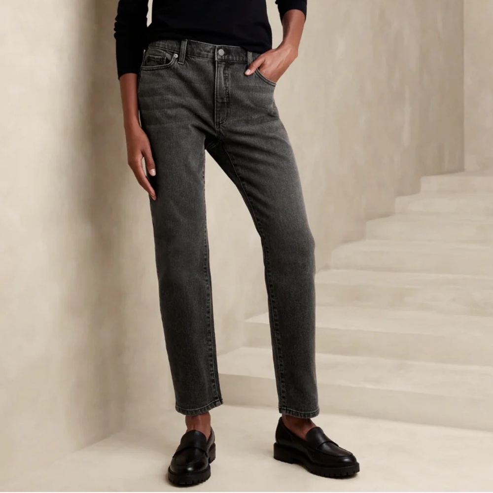 NWT Banana Republic Beau Jeans in dark gray size 24/00